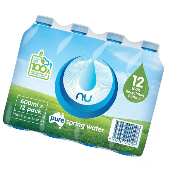 Water - 600ml x 12 Pack