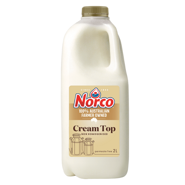 Non-Homogenised Cream Top Milk - Norco - 2L