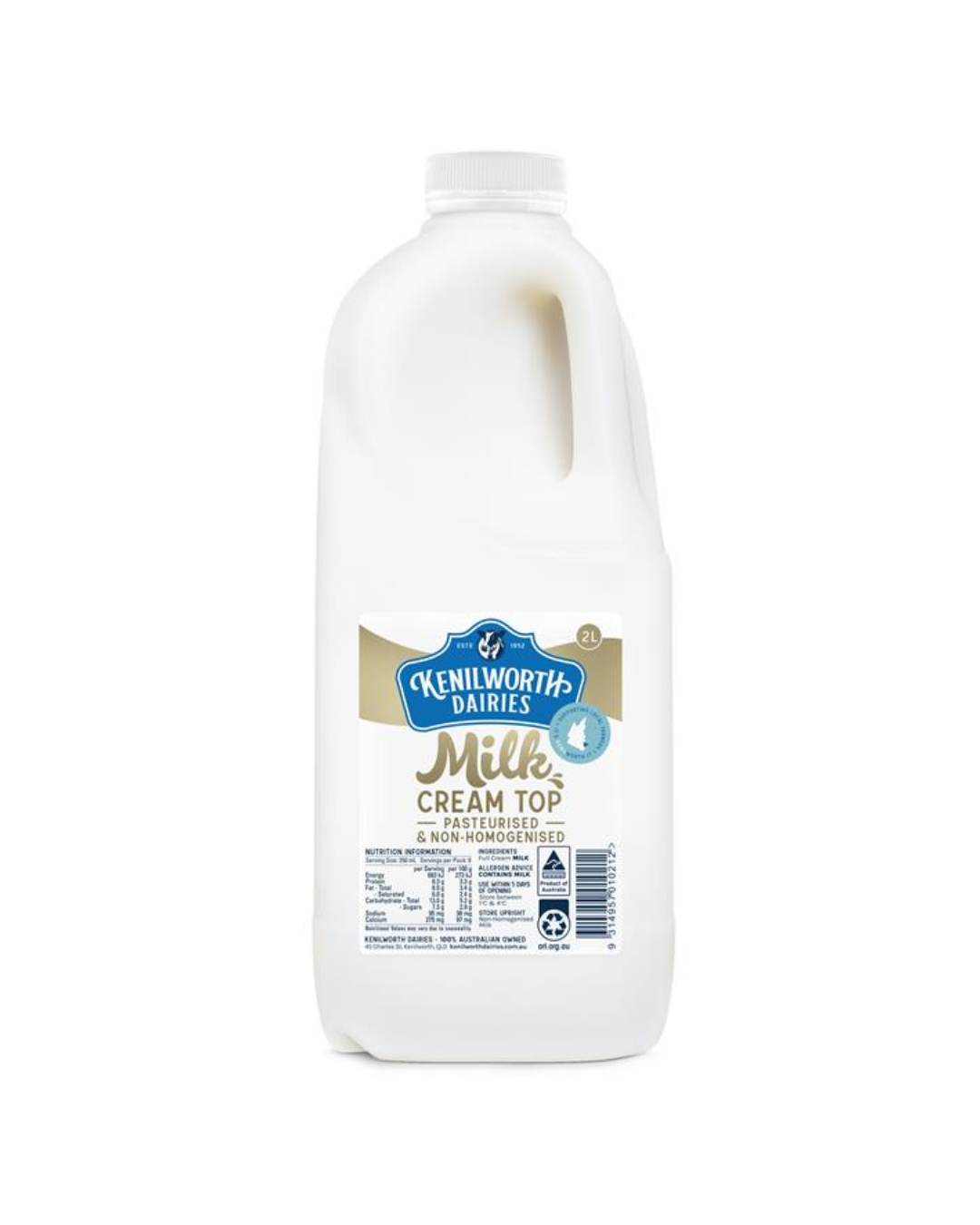 Cream Top Milk - Kenilworth - 2L