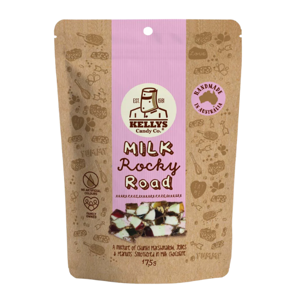 Handmade Lollies - Kelly's Candy Co. Milk Rocky Road