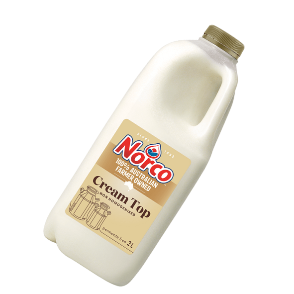 Non-Homogenised Cream Top Milk - Norco - 2L
