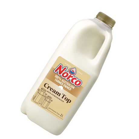 Non-Homogenised Cream Top Milk - Norco - 2L