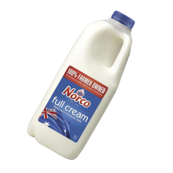 2L Full Cream Milk - Norco
