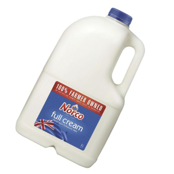 3L Full Cream Milk - Norco