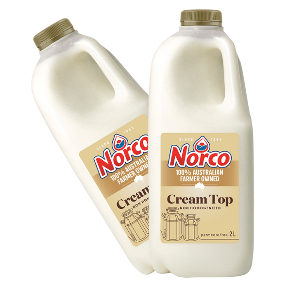 Non-Homogenised Cream Top Milk - Norco - 2L
