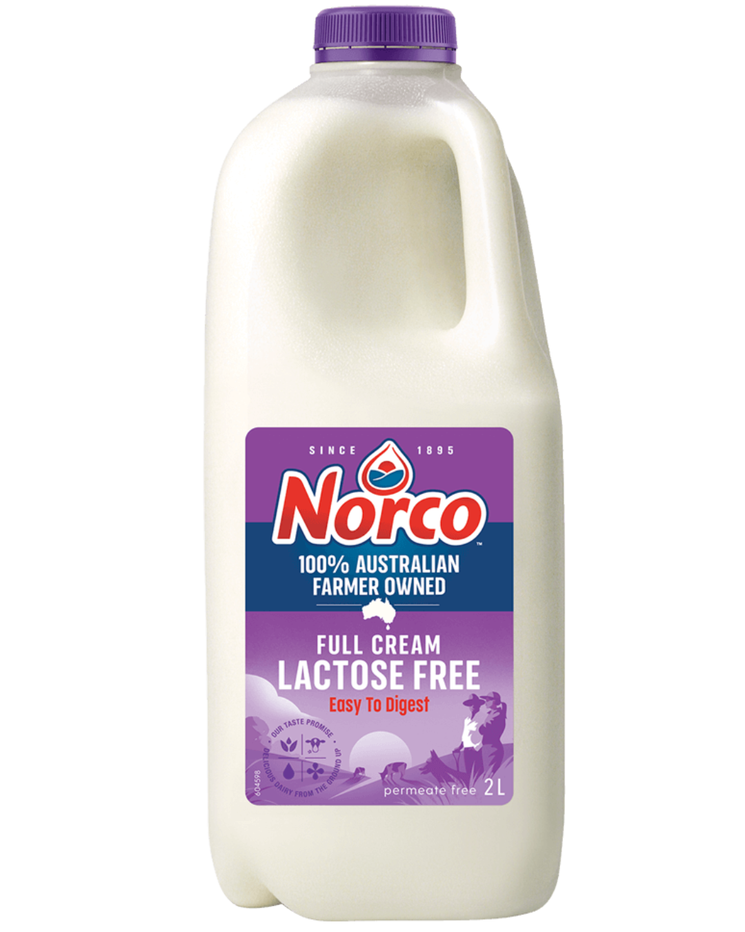 Lactose Free Full Cream Milk - Norco - 2L