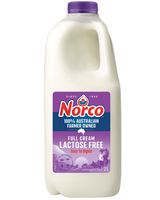 Lactose Free Full Cream Milk - Norco - 2L